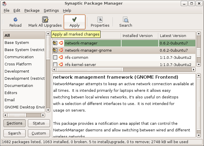 Apply toolbar button screenshot