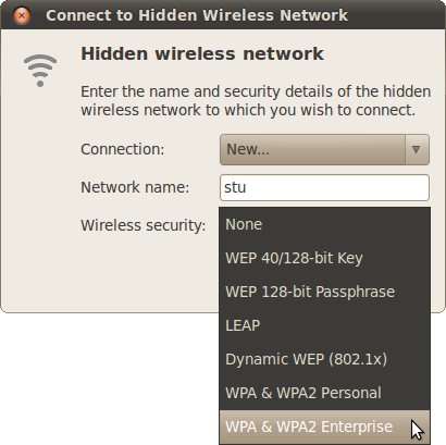 network name field