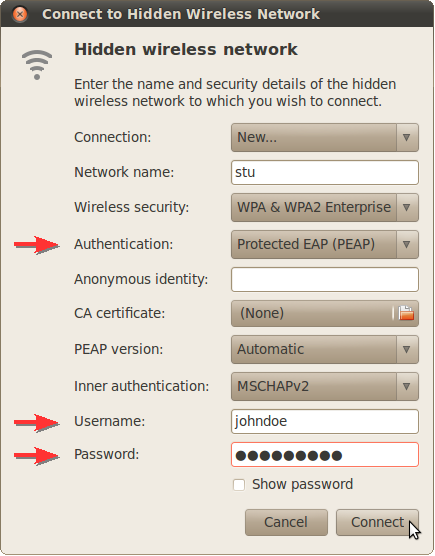 id and password field screenshot